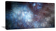 Blue Grey Starry Fractal Sky, Oversized Abstract Canvas Art Print, 60x28