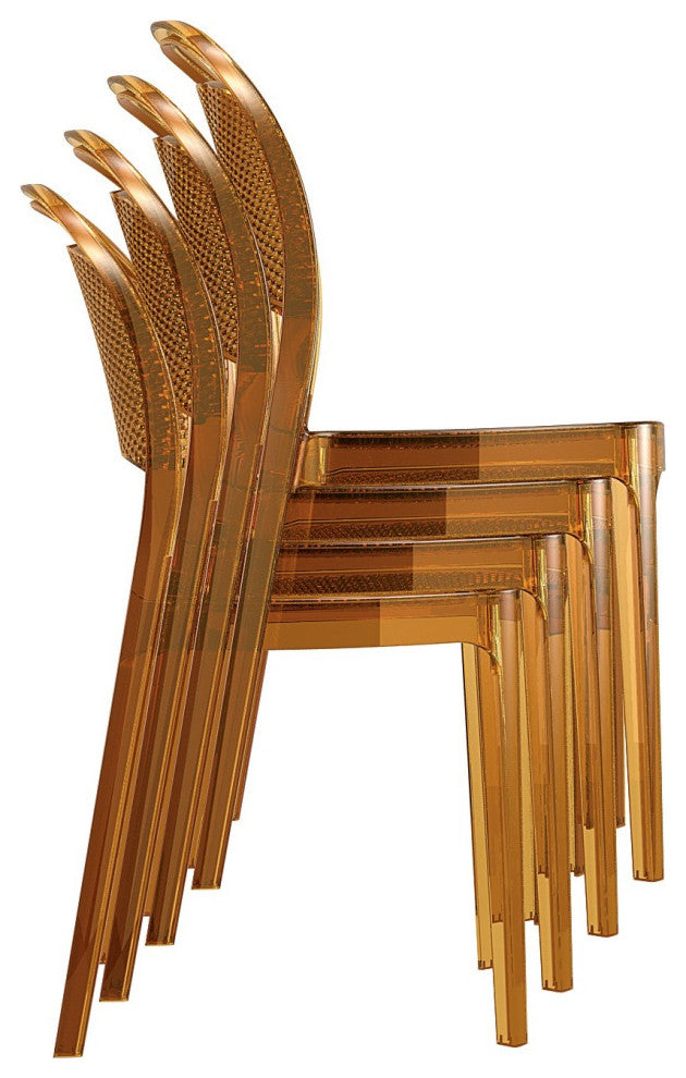 Compamia Bee Dining Chairs, Set of 2, Transparent Amber