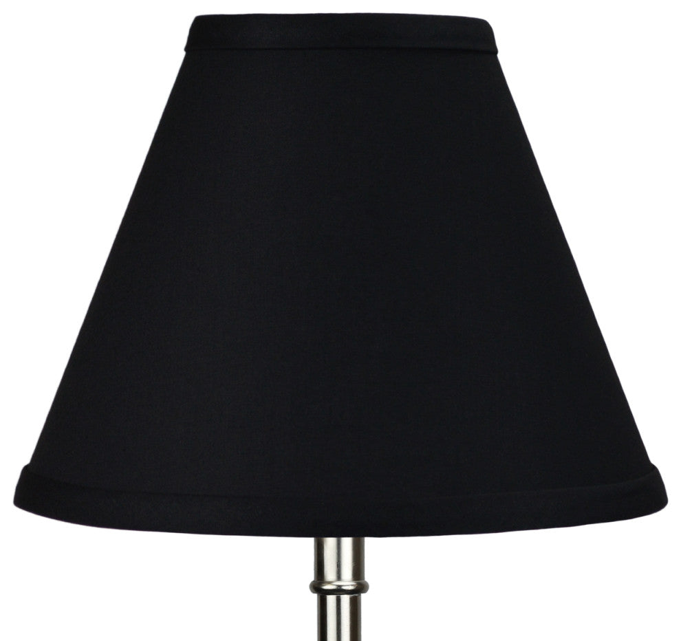 Fenchel Shades 4"x9"x7" Empire Lamp Shade, Linen Black