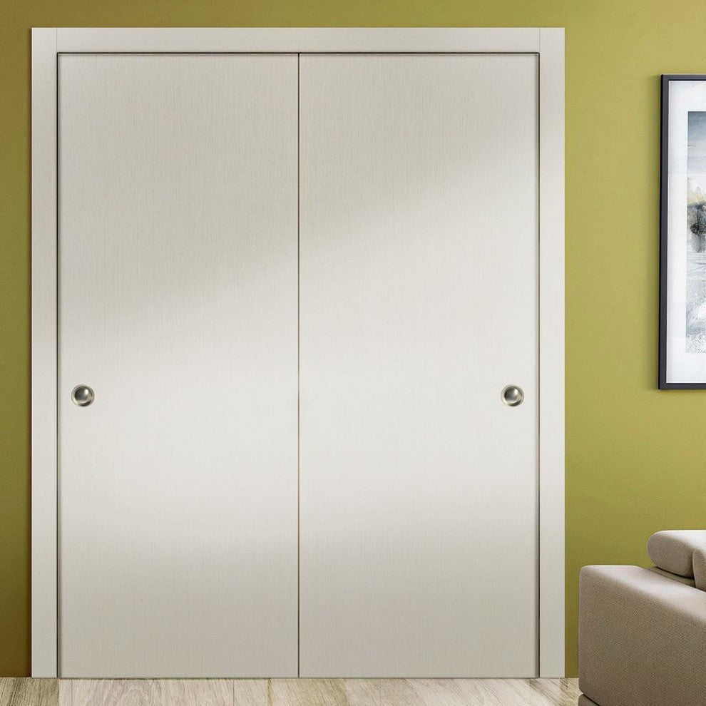 Sliding Closet Bypass Doors 36 x 80 & Hardware | Planum 0010 Patina Antique