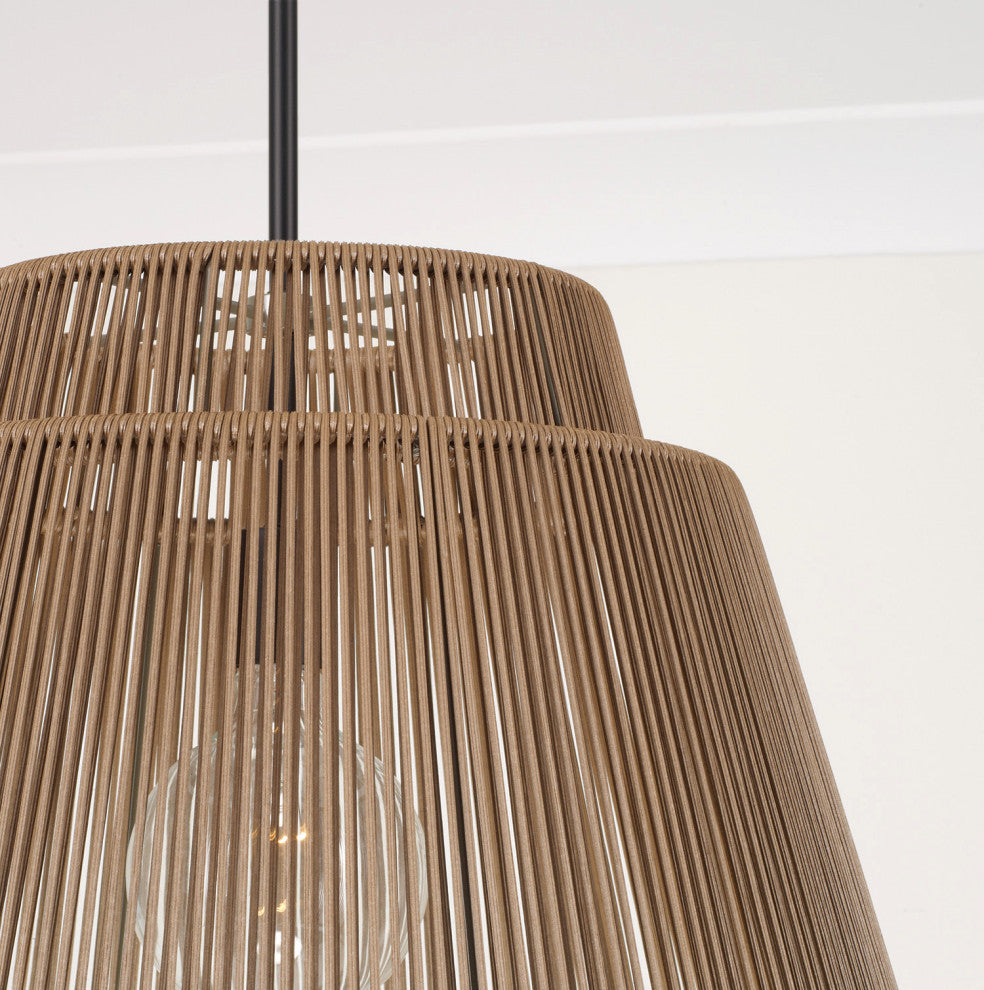 Capital Lighting 956311 Jasper 23"W Outdoor Pendant - Sienna / Black