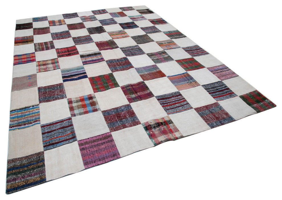 Rug N Carpet - Handmade Anatolian 8' 8'' x 11' 8'' Tribal Patchwork Kilim Rug