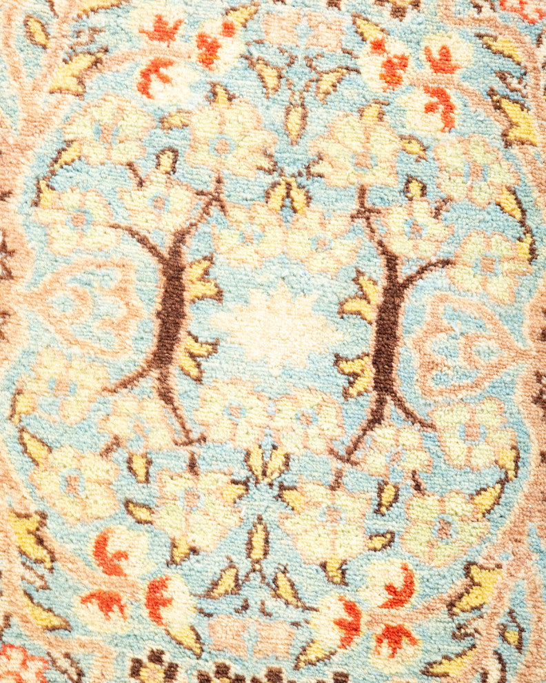 Mogul, One-of-a-Kind Hand-Knotted Area Rug Light Blue, 2'7"x13'7"