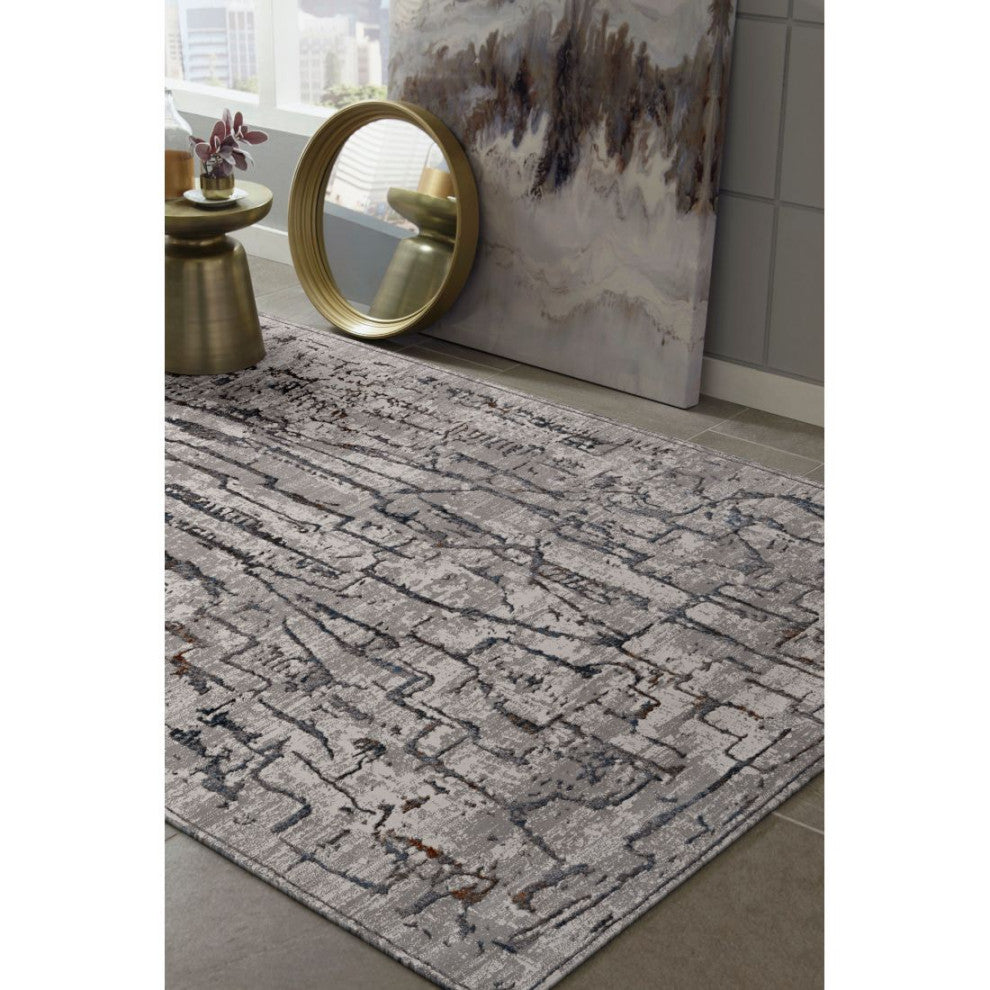 KAS Inspire 7506 Gray Expressions Area Rug, 7'10"x10'10"
