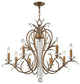 Serafina Chandelier, Hand-Applied Venetian Golden Bronze