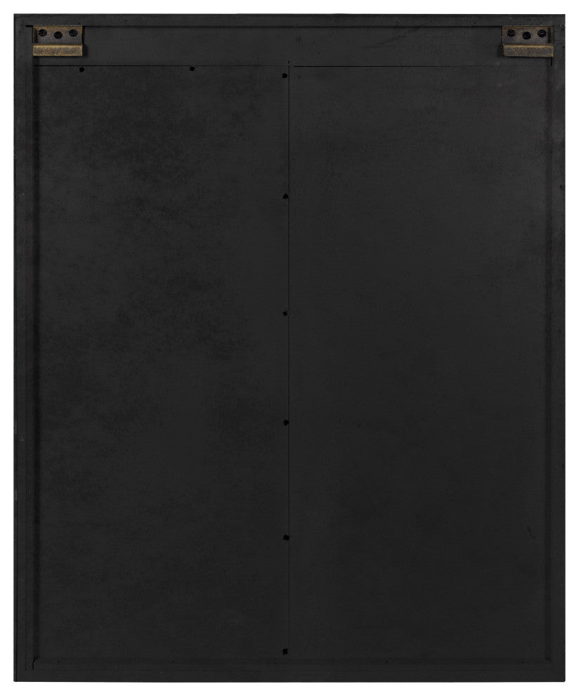 Cates Decorative Bath Medicine Cabinet Mirror with Barn Door, Rustic Brown
