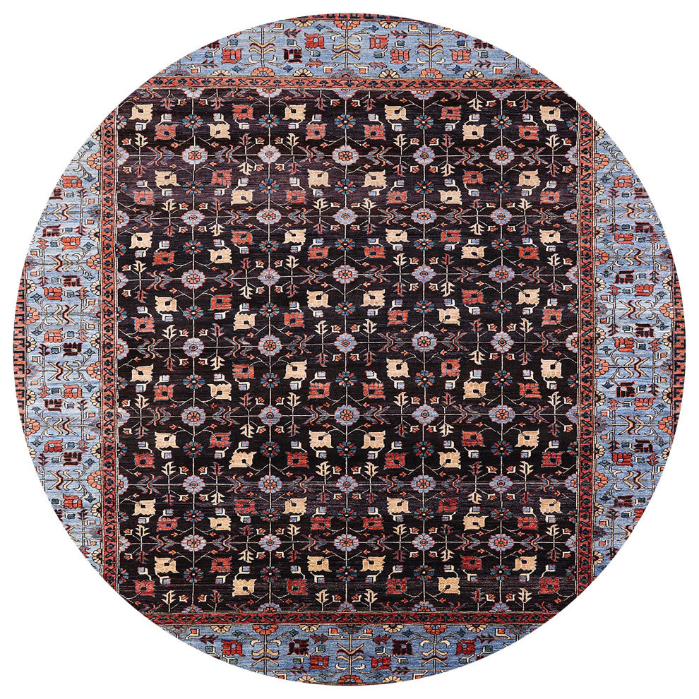Ahgly Company Indoor Round Mid-Century Modern Area Rugs, 5' Round