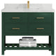 Parker 42 Single Sink Bath Vanity in Lafayette Green  2" Calacatta Nuvo