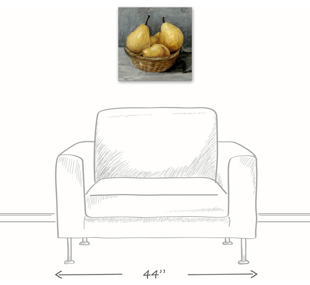 Painterly Pears 16x16 Canvas Wall Art