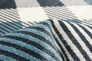 Aqua Kors Area Rug, Blue, 8'x10'