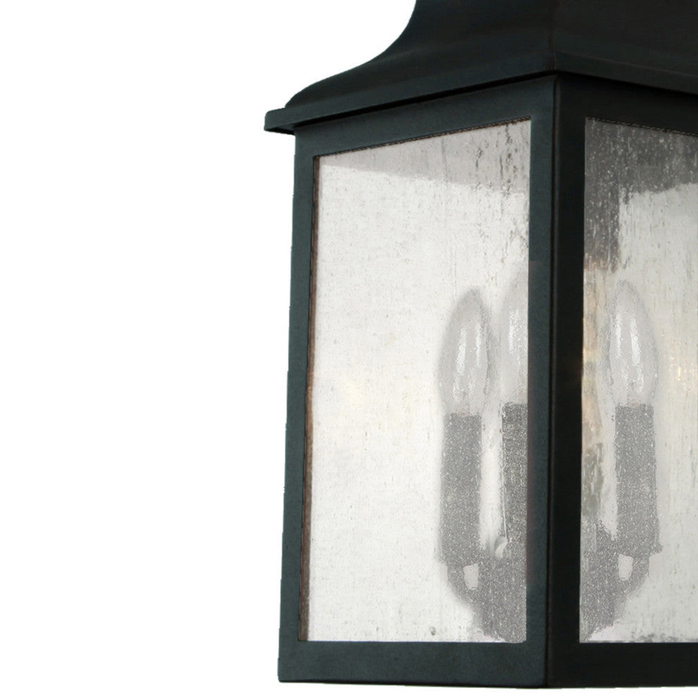ELW2284BL - Morgan 3 Light Outdoor Wall Mounted Lighting In Rich Black  Finish