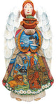 Artistic Wood Carved Noah's Ark Angel Sculpture