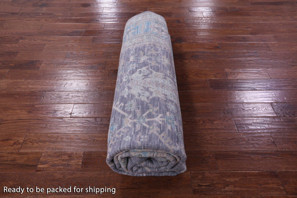Hand Knotted Turkish Oushak Wool Rug 9' 0" X 12' 2" - Q13441
