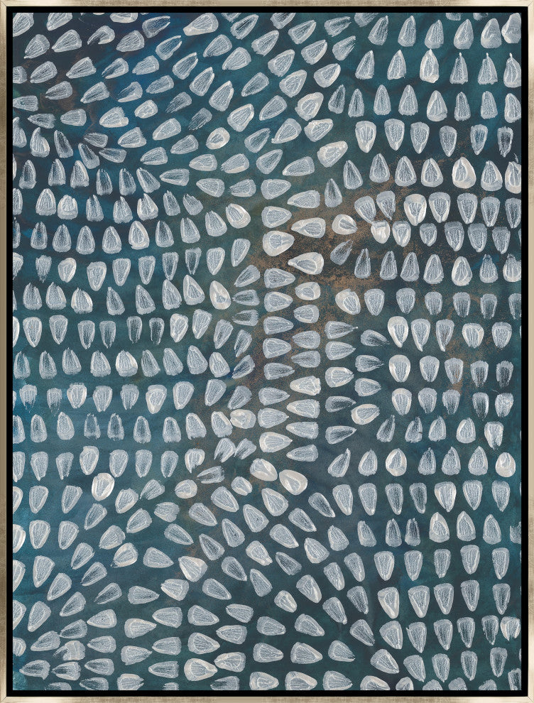 24x32 He Loves Me, He Loves Me Not IV, Framed Artwork, Silver