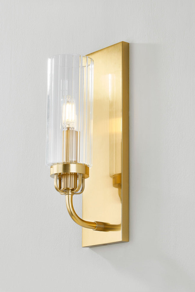 Halifax 13.75" High Aged Brass Wall Sconce