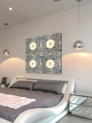 "Cream Floral" Painting Print on Wrapped Canvas