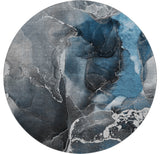 Premium Machine Washable Mayfield AMF503 Blue 8' x 8' Round Rug