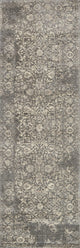 Easy Care, Stain/Fade Resistant Emory Area Rug, Charcoal and Ivory, 2'5"x7'7"