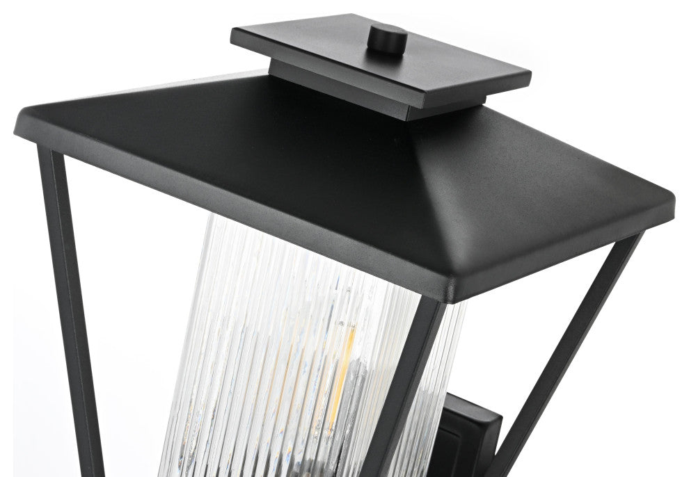 Home Living 10" Outdoor Wall Sconce, Black