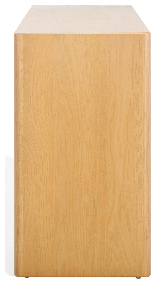 Safavieh Couture Bellarose Traver Console Table, Natural/Travertine