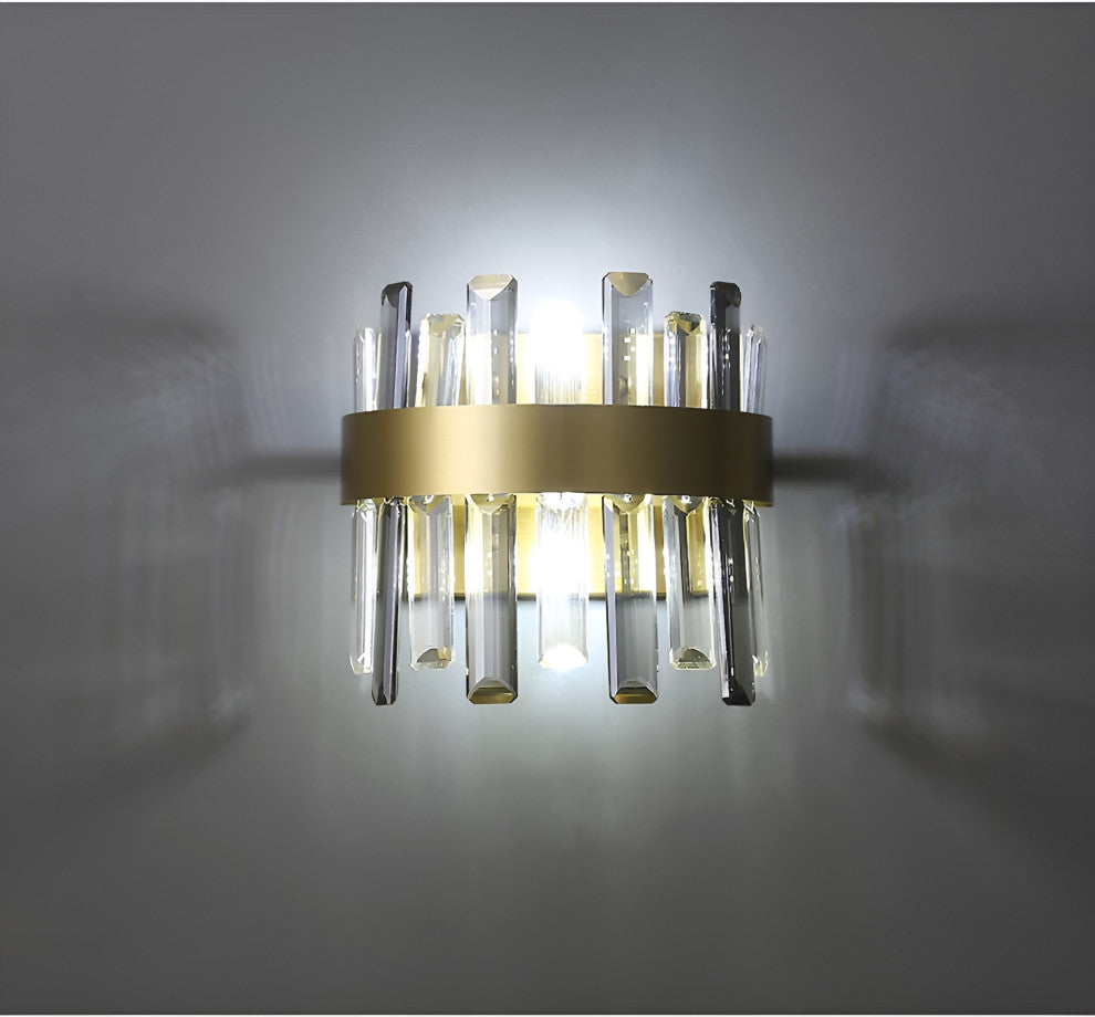 Gandia | Brushed Gold design wall sconce, Cool Light, Non-Dimmable