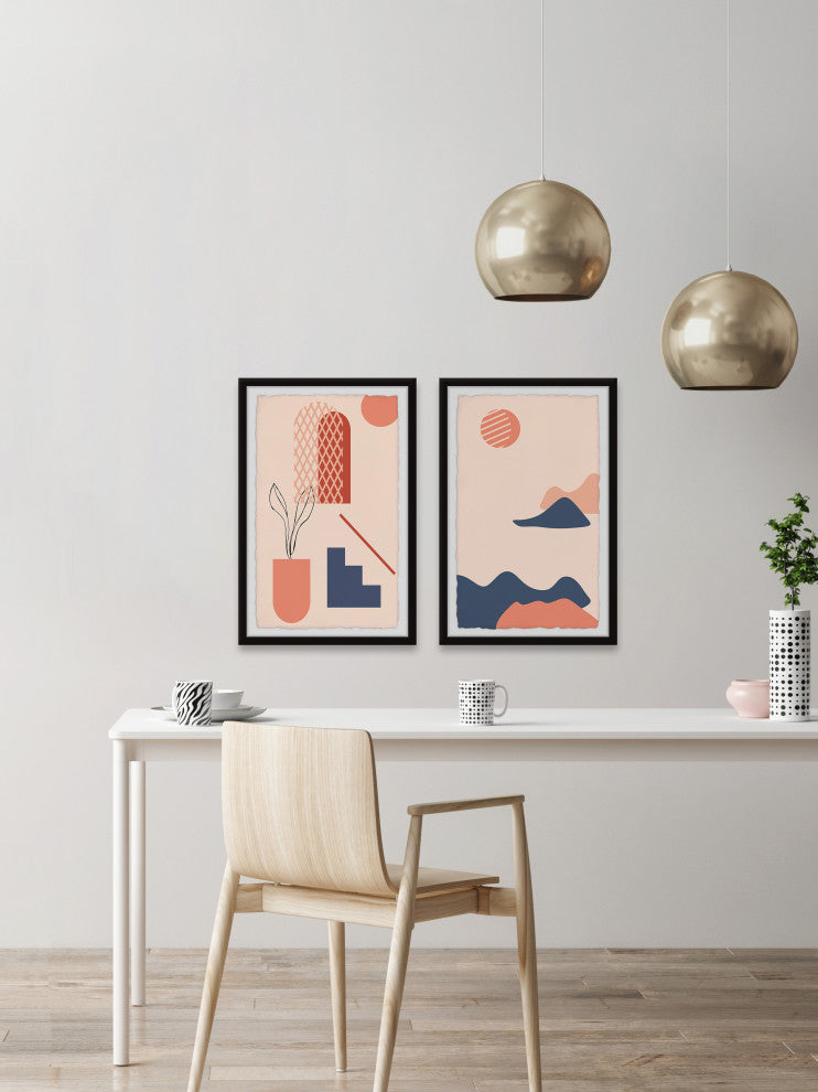 Journey to the Blue Mountains Diptych, 2-Piece Set, 8x12 Panels