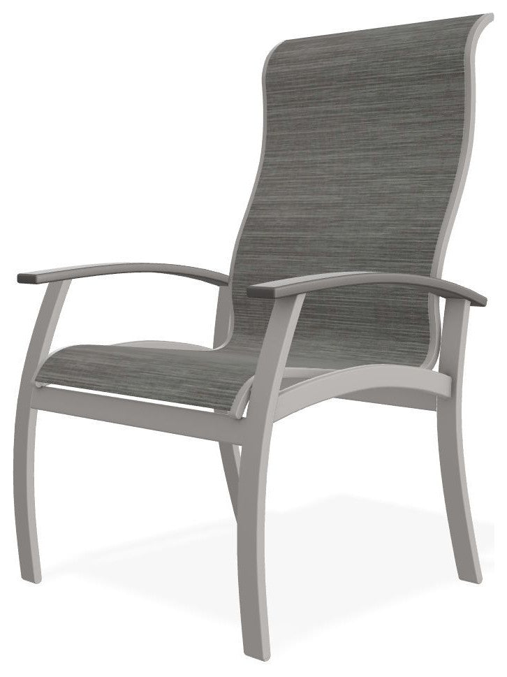 Belle Isle Sling Outdoor Dining Chair, Sicily/Beachwood
