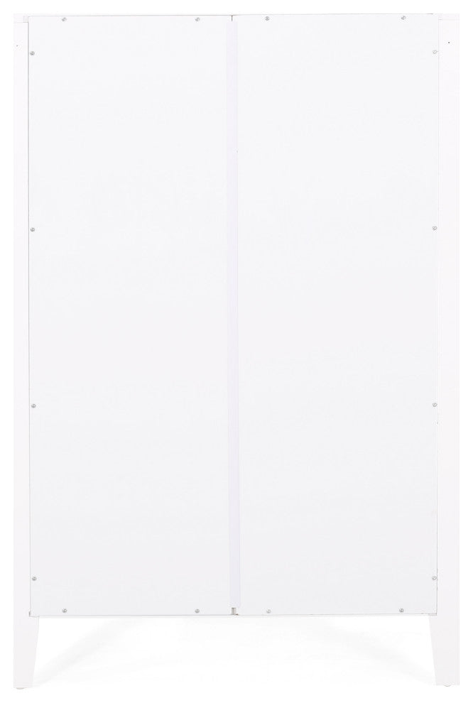 Lewis Bathroom Floor Storage Rack With Drawers, White