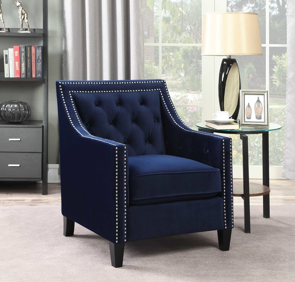 Teagan Accent Chair, Navy