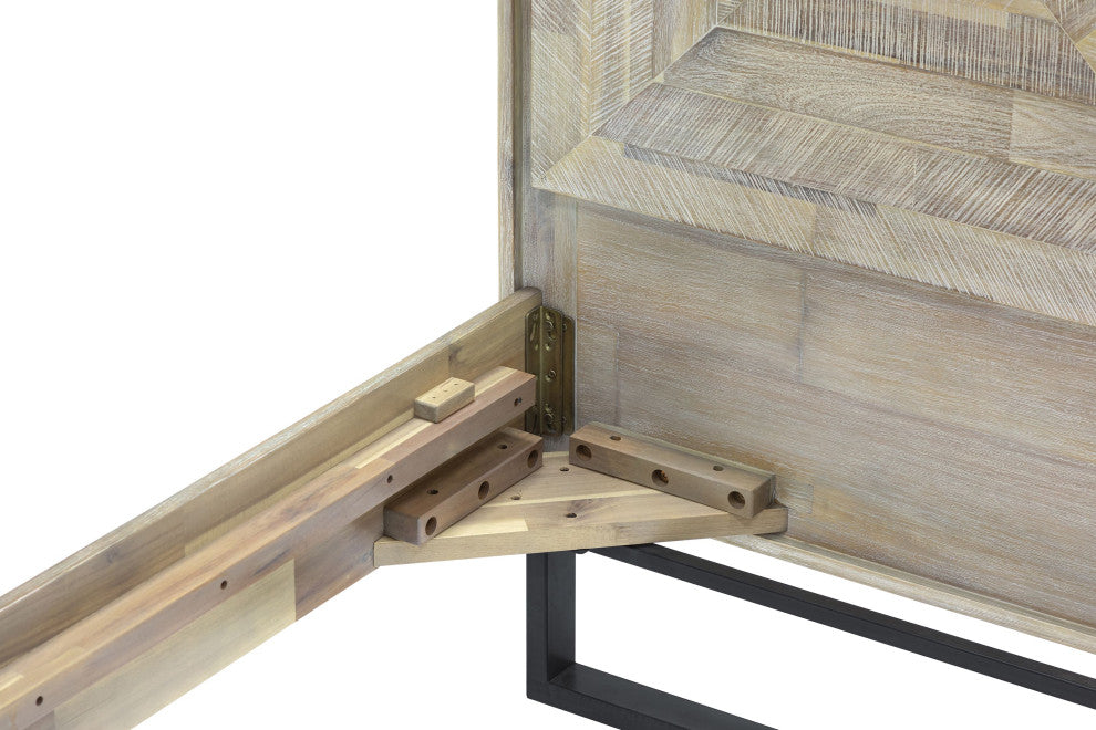 Peridot Queen Platform Bed Frame, Natural Acacia Wood