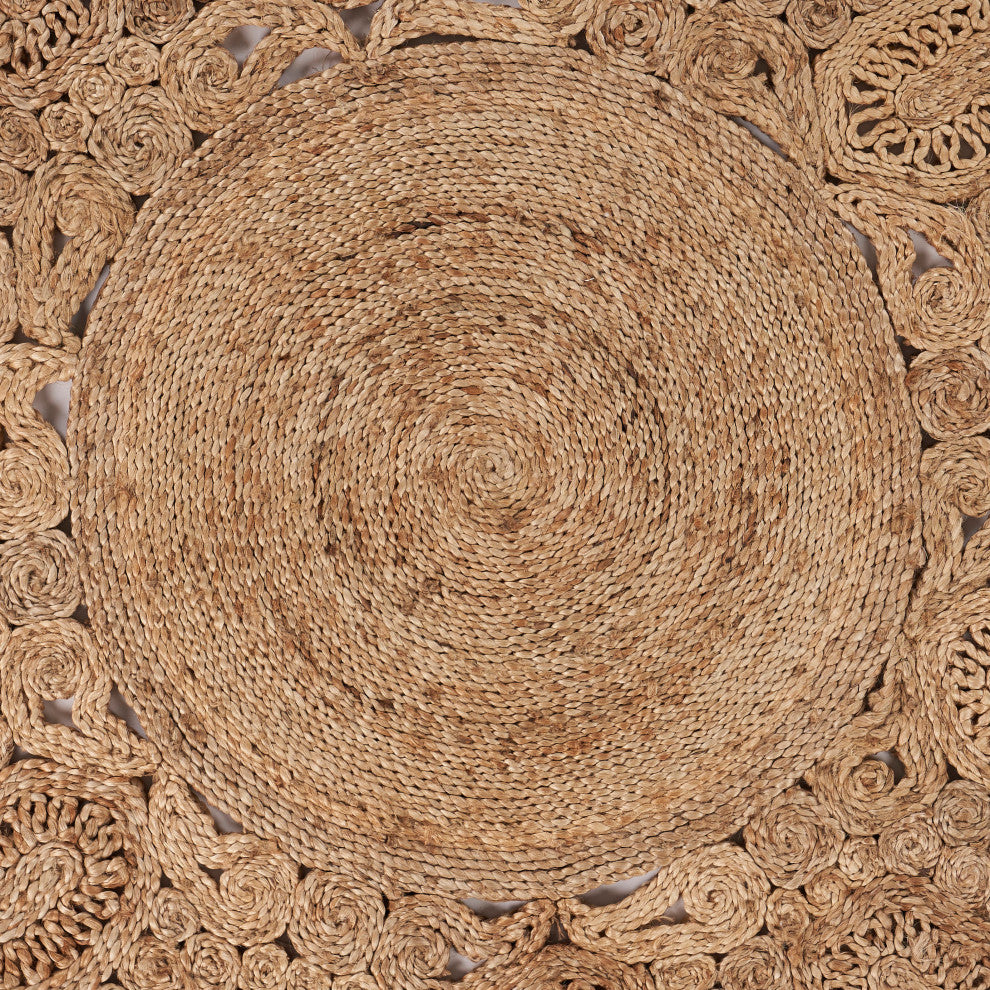 Bloom Boutique Organic Jute Rug, 4' Round
