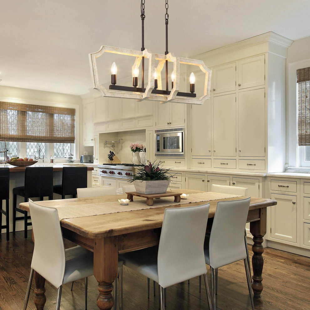 LNC 4-Light Farmhouse Kitchen Island Chadelier