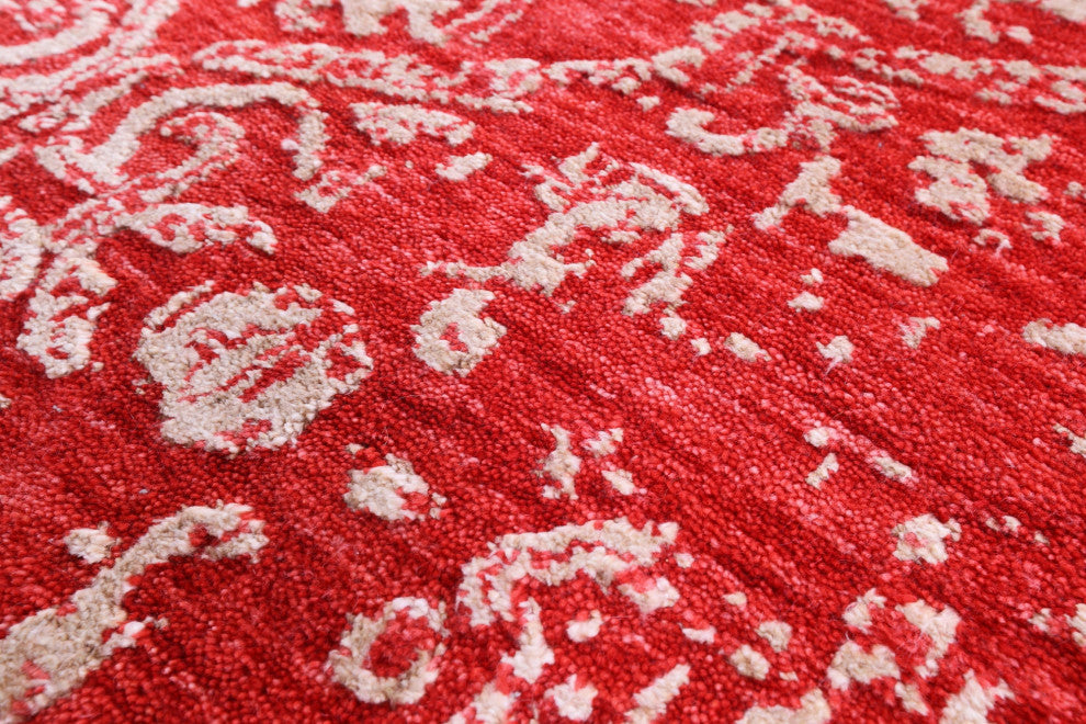 2' 5" X 14' 3" Modern Handmade Wool & Silk Runner Rug - Q14906