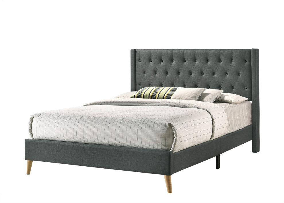 Bergen Queen Bed, Gray