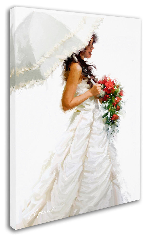 The Macneil Studio 'Bride Umbrella' Canvas Art, 19"x14"