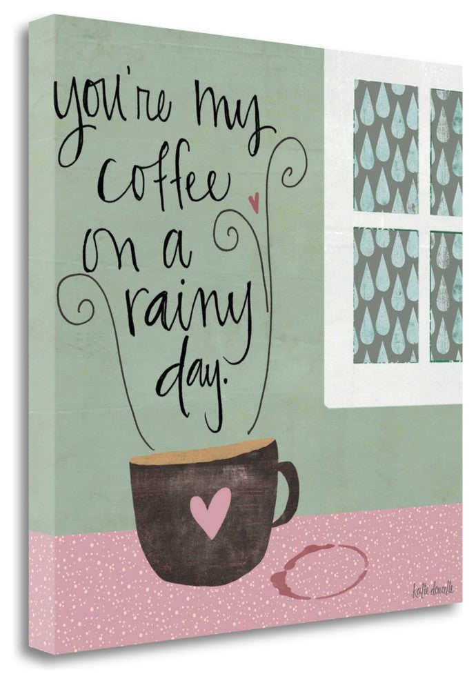 "Rainy Day Coffee" By Katie Doucette, Giclee Print on Gallery Wrap Canvas