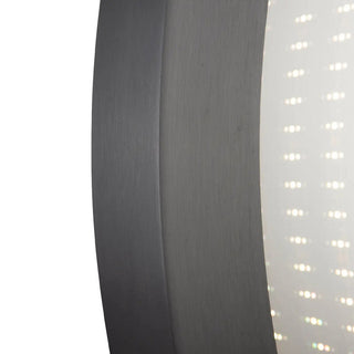 Starfall Vanishing infinity LED Round Wall Mirror in Gunmetal