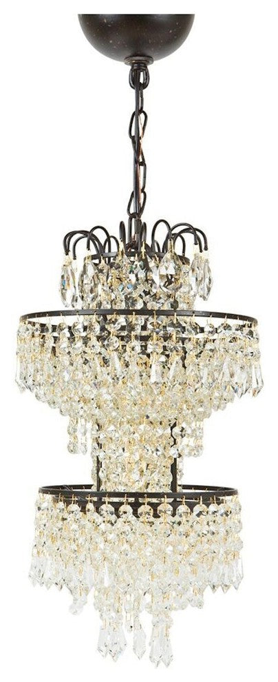 Tier Antique Style Glass Crystal 1, Light Pendant