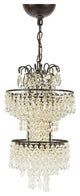 Tier Antique Style Glass Crystal 1, Light Pendant