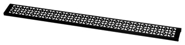 27" Linear Drain Metal Grate, Matte Black, Mission