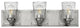 Hinkley Jackson Medium Three Light Vanity, Brushed Nickel