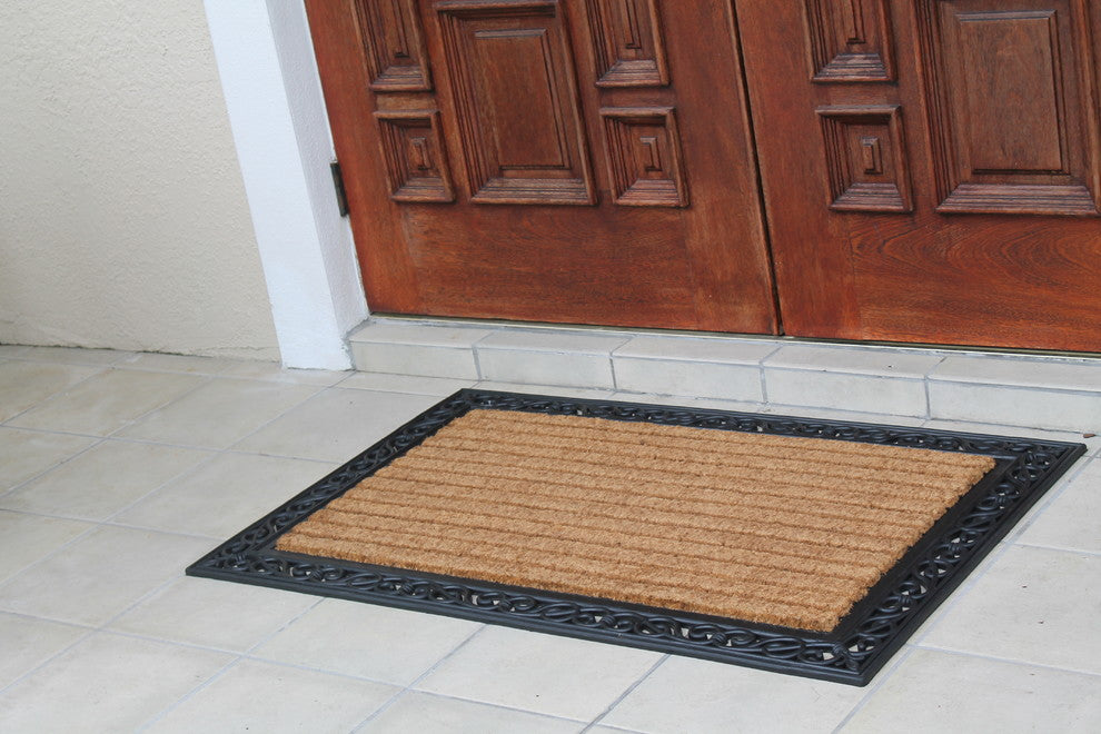 Molded Large Double Rubber and Coir Door Mat 30"x48