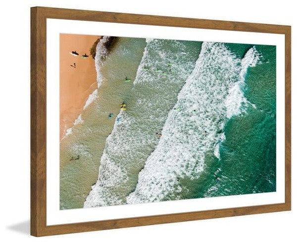 "Crashing Waves" Framed Painting Print, 36"x24"
