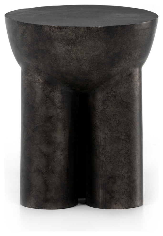 Sante End Table-Raw Black
