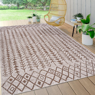 Tokay Bohemian Geometric Indoor/Outdoor Area Rug, Beige/Brown, 3' x 5'