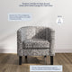 Modern Club Chair Barrel Design, Grey & Beige