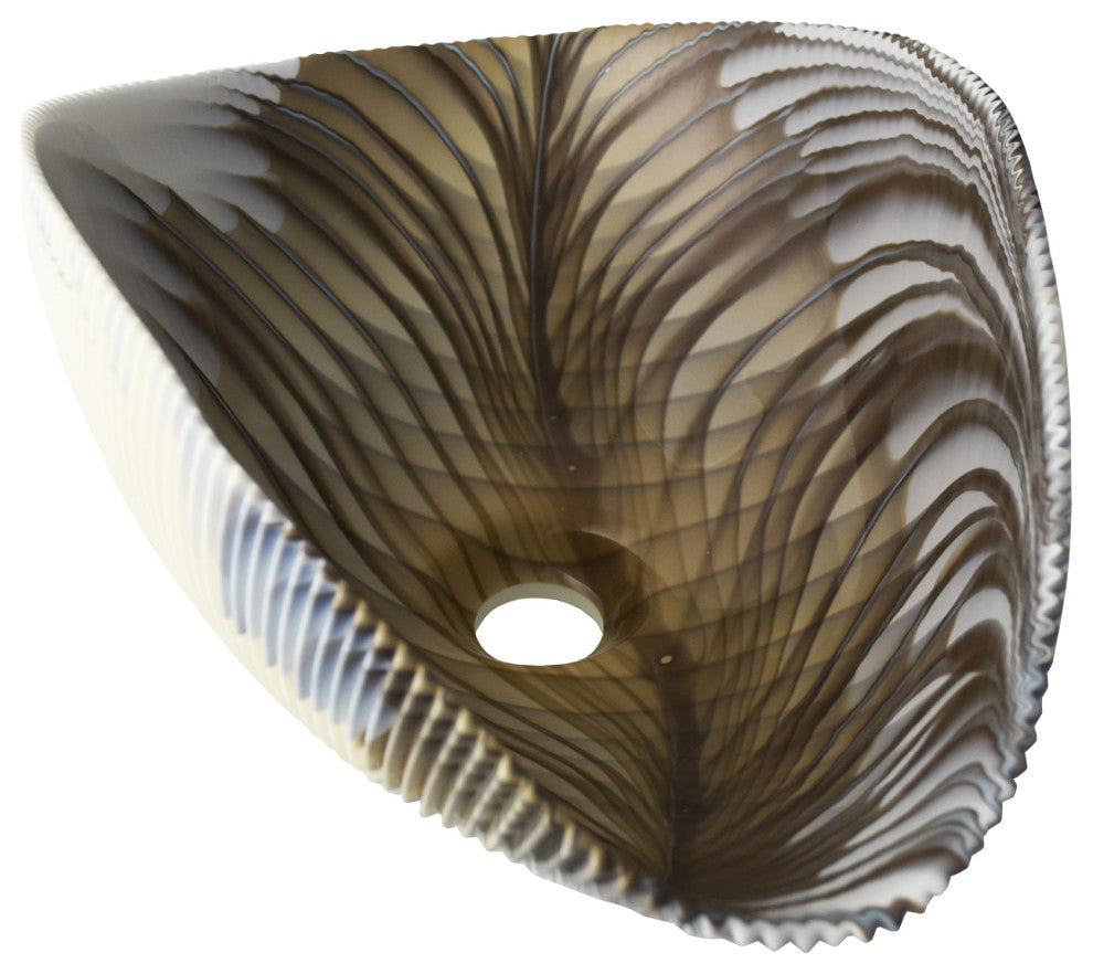 Amalfi Murano Glass Bathroom Sink, Shoreline