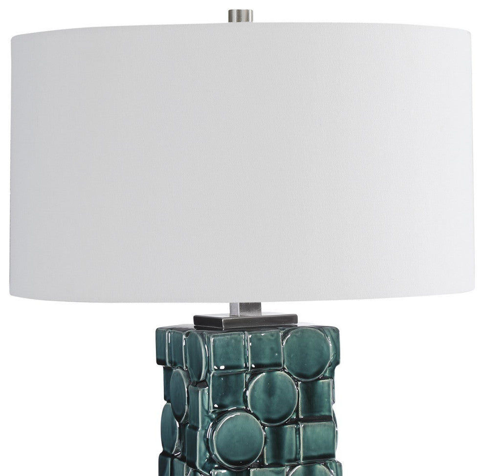 Uttermost Geometry Green Table Lamp 28385
