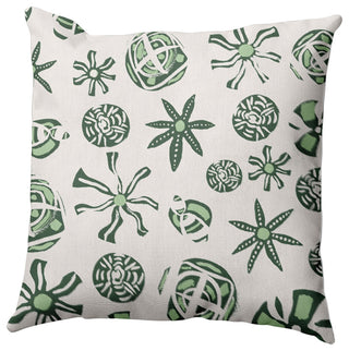 Fossil Formation Outdoor Pillow, Green, 18"x18"