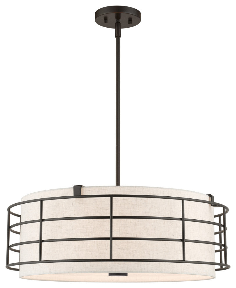 Blanchard 5-Light English Bronze Pendant Chandelier
